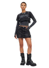 Cropped Ruffle Jacket & Mini Skirt Set