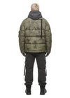 Quilted Olive Puffer Jacket