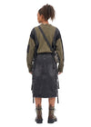 Distressed Utility Jacket & Cargo Skirt Set