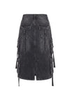 Distressed Utility Jacket & Cargo Skirt Set